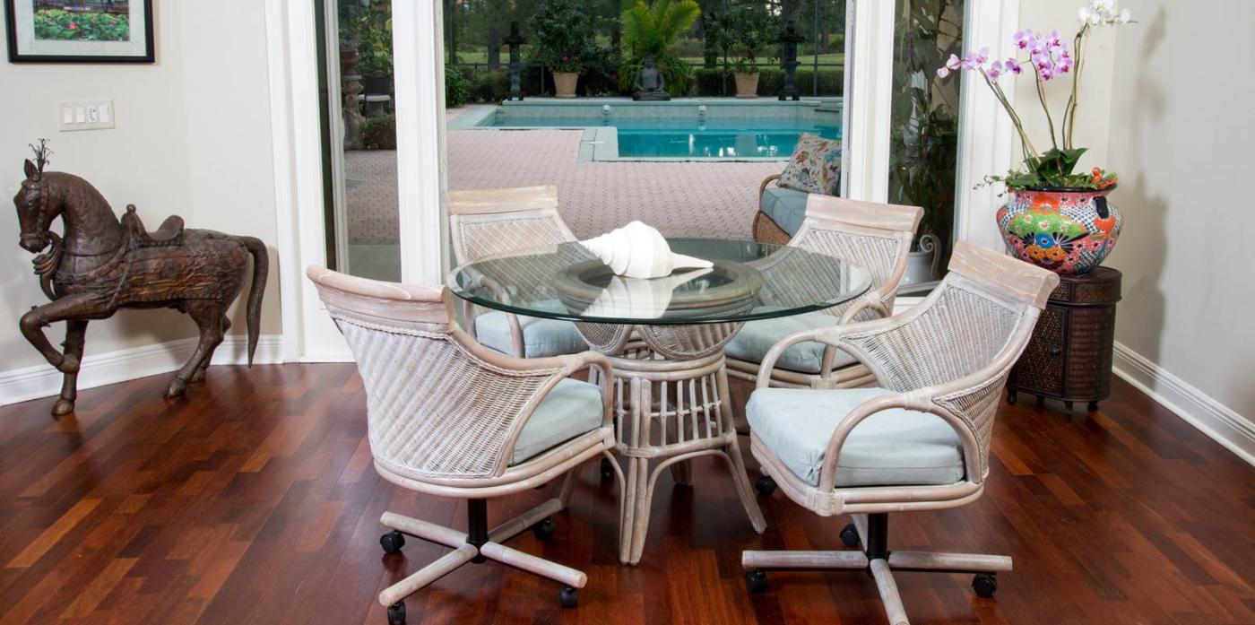Kitchen dinette sets with caster chairs outlet