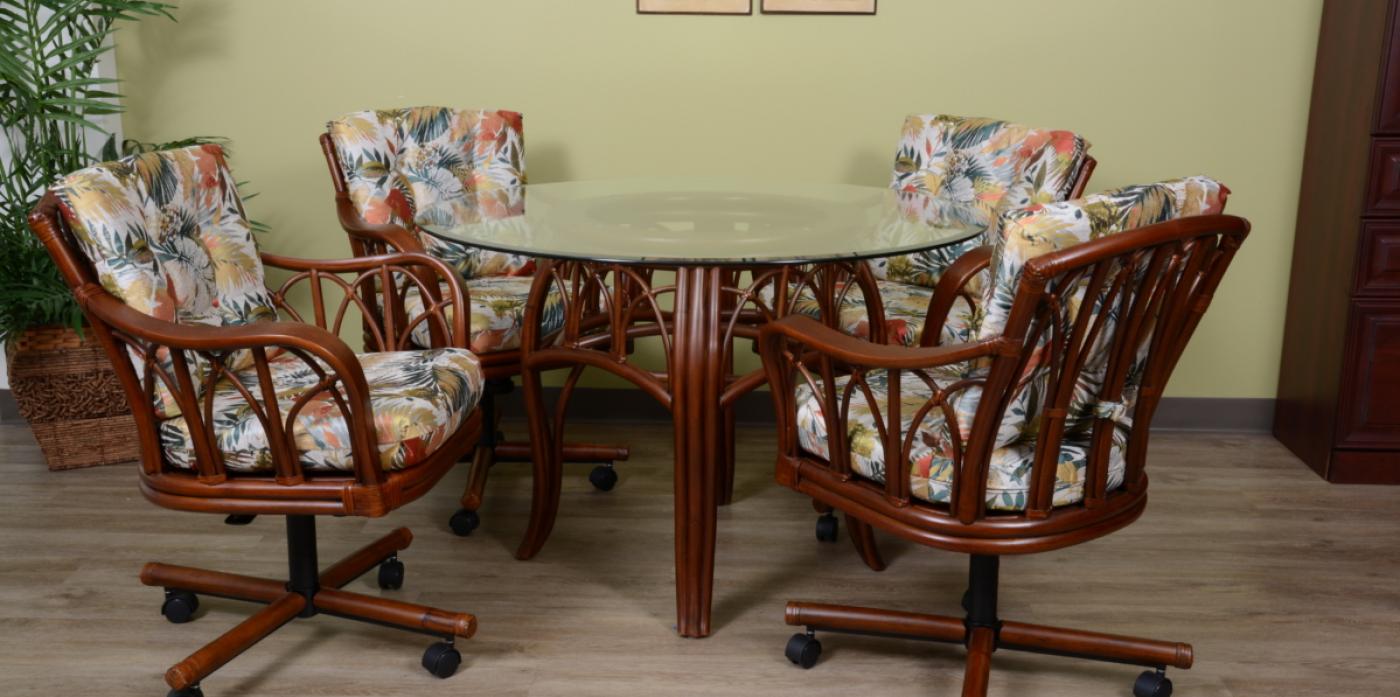 Wood Dining Room Sets With Caster Chairs
