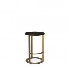 ALLEGRO NON SWIVEL BACKLESS STOOL WITH WOOD SEAT