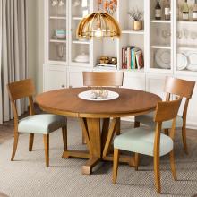 BOYLSTON DINING TABLE WITH 10 SIDE CHAIR FLAX FINISH
