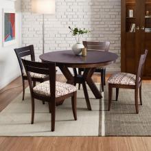 K BASE DINING TABLE WITH MODEL 39 SIDE CHAIR JAVA FINISH