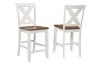 PACIFICA RUSTIC BROWN/ WHITE X BACK 24" COUNTER STOOL 